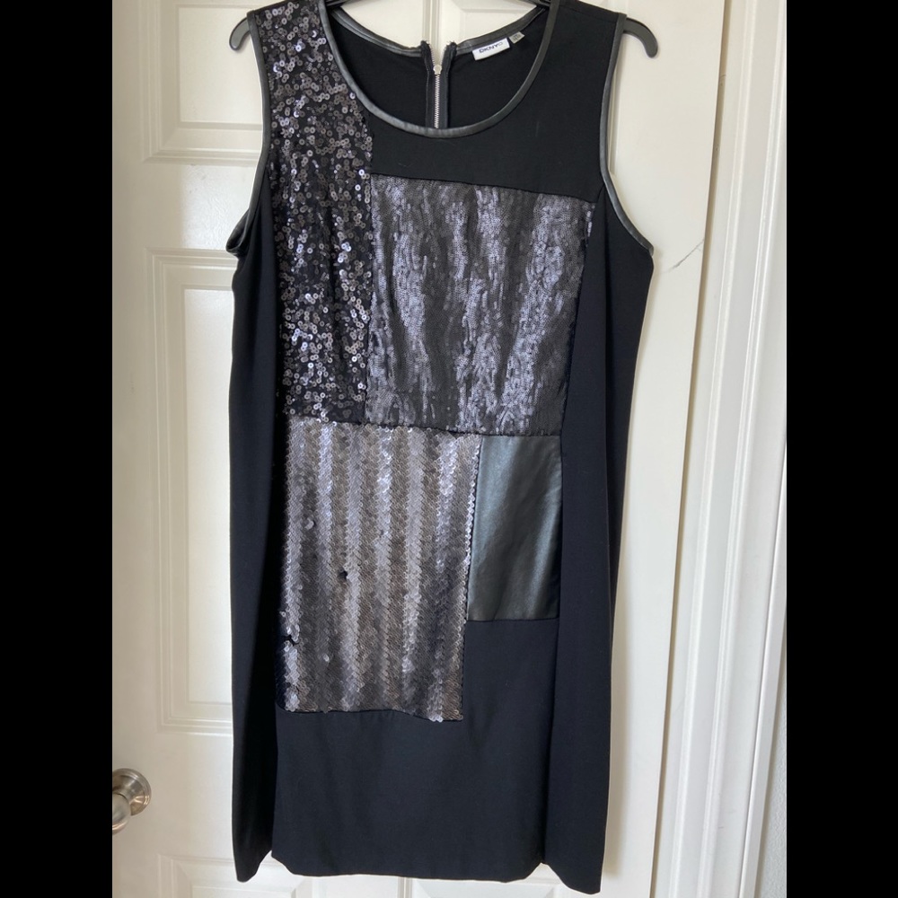 DKNYC Black dress w/ embellishments 16W